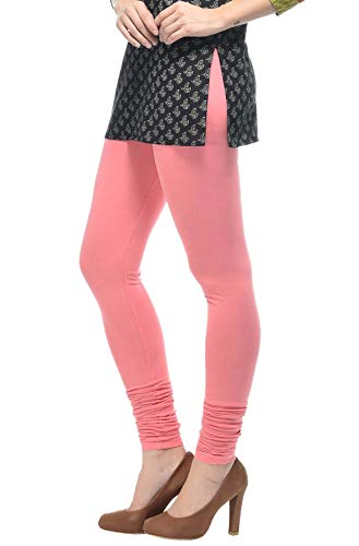 Image of Frenchtrendz Women's Cotton Spandex Stretchable Mid Rise Slim Fit Churidar Leggings Pull On