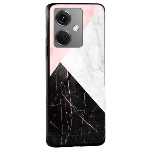 Image of COLORflow Back Cover Compatible with OnePlus Nord CE 3 5G | Beautiful Marble Black White Pink | Shockproof TPU Bumper Cover with Camera Protection Back Cover Compatible with OnePlus Nord CE 3 5G