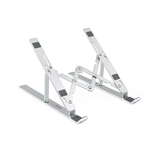 TOOQ TQLRS0033 FOLDING STAND for LAPTOPS TABLETS, MOBILES AND BOOKS, silver, Pequeño
