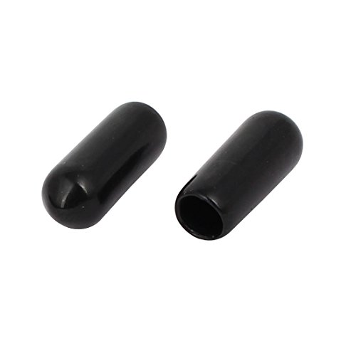 Aexit 4.5mm Inner Luer Fittings Dia Rubber Hose End Cap Screw Thread Protector Cover Luer Cap Fittings Black 100pcs