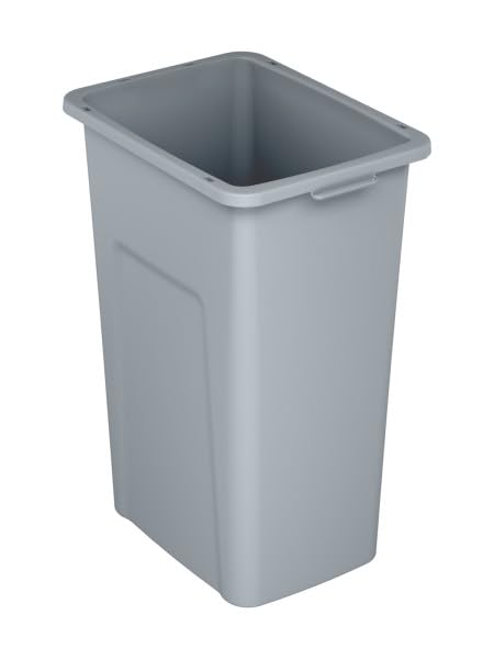 Waste Wise 16 Gallon Grey HDPE Trash Can Compatible with All Waste Wise Lids and Signs - (16 Gallon, 12 Pack)