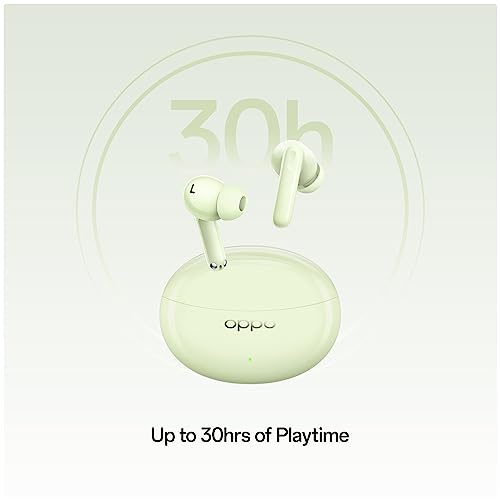 Image of Oppo Enco Air3 Pro True Wireless in Ear Earbuds with Industry First Composite Bamboo Fiber, 49dB ANC, 30H Playtime, 47ms Ultra Low Latency,Fast Charge,BT 5.3 (Green)
