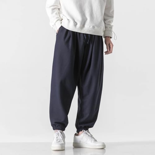 Chinese Style Loose Plus Size Harem Pants Spring Harajuku Casual Sports Trousers Men Sweatpants Joggers Male4