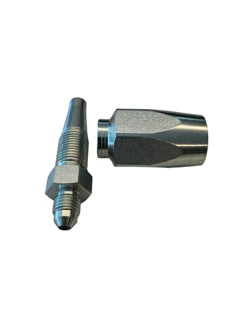 Image of 1 /2 inch Hose x 1 /2 inch Male JIC Reusable Hydraulic Hose Fitting | R2 /R16 Hose Assembly & Repair | Steel Field-Attachable 37 Flare Hydraulic Hose End