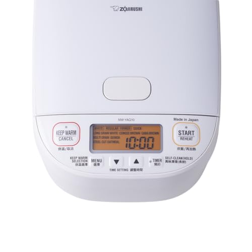 ZOJIRUSHI NW-YAQ10 - Induction Heating (IH) Pressure Rice Cooker 1.0L capacity 2 multi pressure structures - 3 different textures black thick spheric pan 1.7mm white