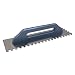 Produktbild DEWEPRO® Schweizer Glättekelle - Glättkelle - Aufziehplatte - Aufziehglätte - Edelstahl 480x130mm -gezahnt 12x12mm - Zahnglättekelle