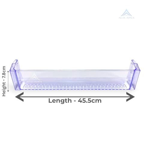 Image of Bottle Shelf Compatible with LG Single Door Refrigerator 215L / 235L / 240L / 270L | Part No: MAN619282 | Fridge Door Bottle Rack Replacement (Pack of 2) - Alix Apex (Pack of 2)