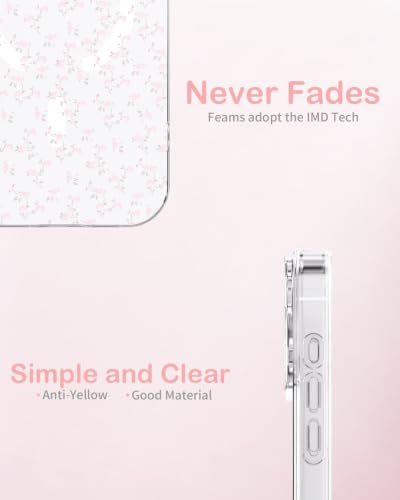 Coque iPhone 16 Pro antichoc fine transparente avec fleurs roses - 6