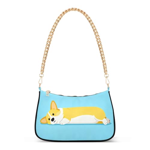 Sac à main à bandoulière tendance bleu avec chaîne sac soirée femme