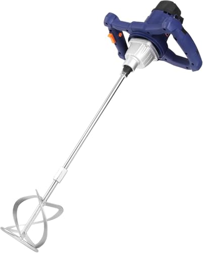 MAXPRO 1250W Mezcladora de mortero eléctrica, batidora amasadora cemento portátil de hormigón para mortero, 6 velocidades ajustables
