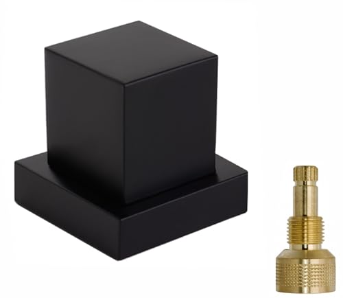 Acabamento Quadrado para Registro, Preto Fosco, com Conversor Fabrimar para Deca