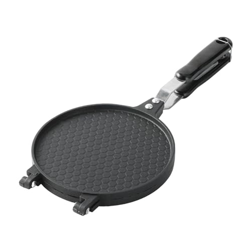 Sharplace Waffle Maker Sartén Doble Cara para Conos de Aluminio Antiadherente Panqueques Crujientes Crepera Herramienta Adecuada para Cocina Hogar, 17cm