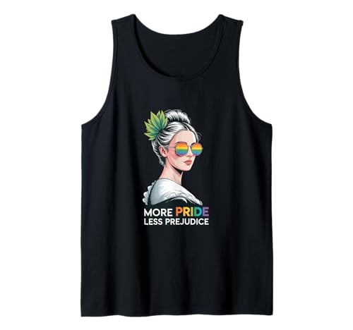 More Pride Less Prejudice LGBTQ Rainbow Jane abbigliamento Canotta