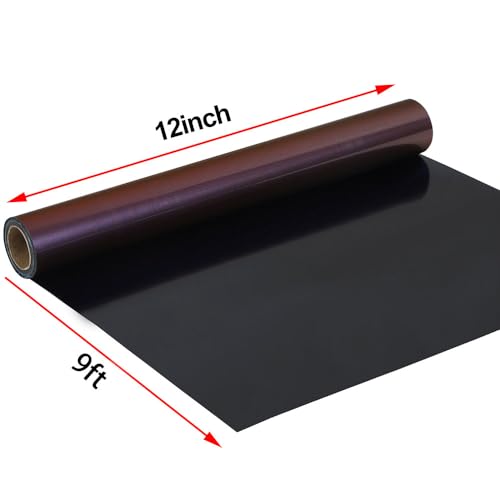 Image of FUNKAKA Chameleon HTV Heat Transfer Vinyl Rolls, 12 inch X 9ft Navy Blue to Red