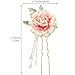 2 Pcs Flower Chinese Tassel Hair Stick Silk Artificial Blossom Hair Pins Japanese Hanfu Hair Chopsticks Retro Floral Crystal Pearl Wedding Headpiece Brides Hair Styling Accessories for Long Hair Women