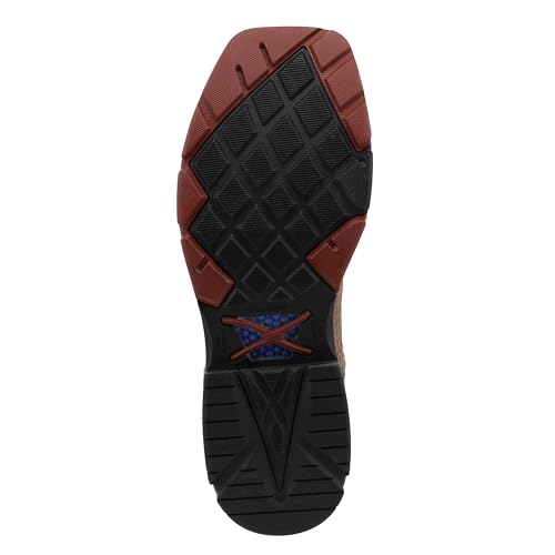 Twisted X Men's 12" Pull On Nano Composite Toe Western Work Boot, Brown & Grey, 9 D by Twisted X - Used condition - Image 4