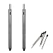 Sinyon Metal 4-in-1 Multicolor Pen - Metal barrel Multifunction 4 Colors Pen - Black/Red/Blue Ballpoint Pen and 0.5mm Mechanical Pencil (Light grey)