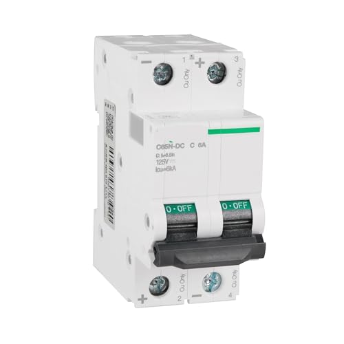 Disjoncteur miniature CC pour coffret de protection solaire et circuit de batterie 2 pôles C65N