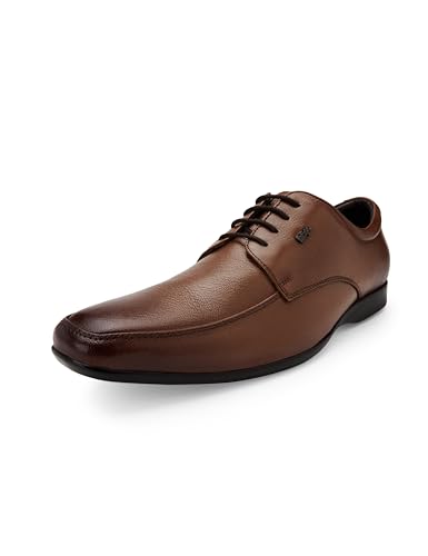 Image of Lee Cooper Men's LC9000E Leather Derby Formal Shoes | Lightweight, Comfortable & Stylish Lace-Up for Office, Business