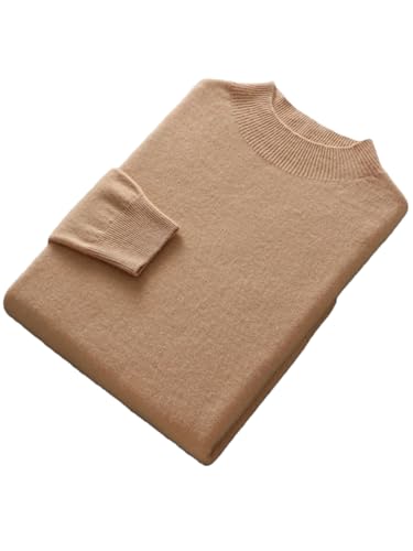 Men Cashmere Sweater Pullover Half High Collar Wool Sweater Knitted Business Jumper Tops