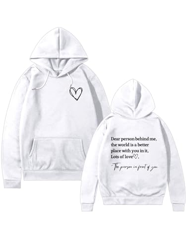 Casual Hooded Sweater Dear Person Behind Me Autumn and Winter Fashion Loose Long-sleeved Shirt 5