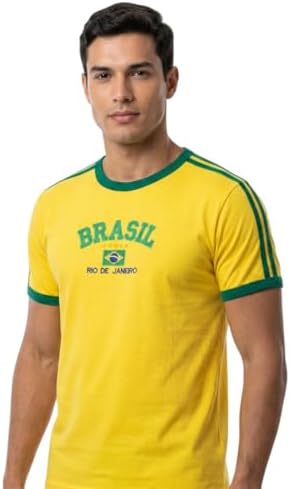 Camisa Bandeira Do Brasil Bordada Torcedor