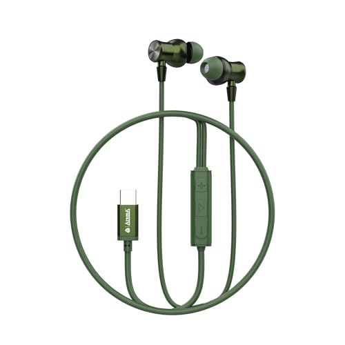 Image of AROMA HF1006 Type C Wired Earphone with HD Quality in-Line Mic,12mm Driver Hi-Res Wired