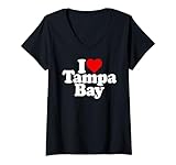 donna amo heart tampa bay florida tb maglietta con collo a v