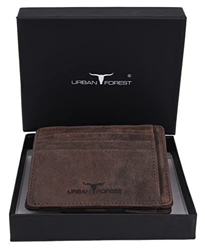 URBAN FOREST Vintage Brown Leather Magic Wallet for Men 2 31pRL823atL
