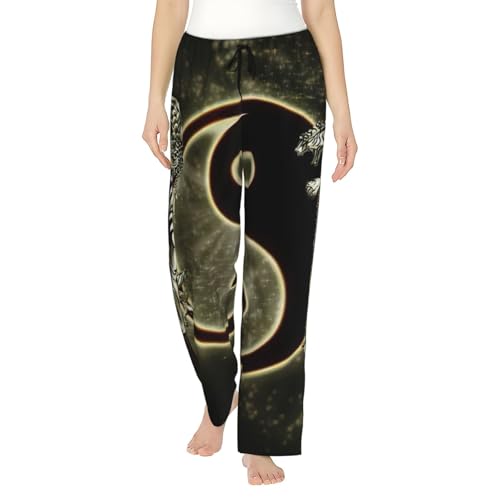 Pantalon de pyjama Yin Yang ample avec poches pour vos soirées cocooning