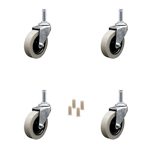 Service Caster Brand – 3 Inch Mop Bucket Casters – Fits Rubbermaid Mop Bucket 7380-L1 – Replacement Sockets Included – Set of 4