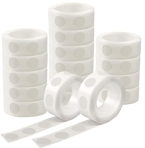 UPINS (6000) - 6000 Pcs Balloon Glue Removable Adhesive Tape Double Sided Point Dots, 60 Rolls