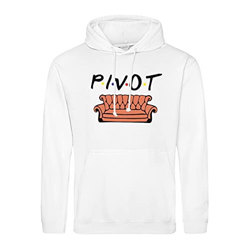 Pivot Sofa Friends TV Series Sudadera con Capucha Blanco Unisex Size XL