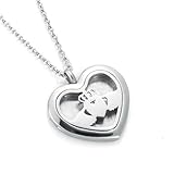 BIAIHQIE Difusor de Perfume con Clip de ventilación, Colgante de Acero Inoxidable 316L con Huella de Pata de Animal, medallón de Aceite, 5 Unidades, Almohadillas, Collar