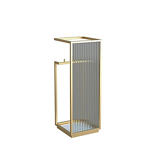 Paraguas soporte de diseño nórdico minimalista con acabado dorado exclusivo de 60 cm