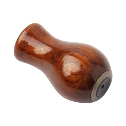 Pomo de carrete de pesca ergonómico con agarre de madera para baitcasting