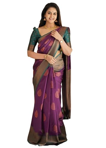Sari en soie jacquard vêtement traditionnel femme 13578