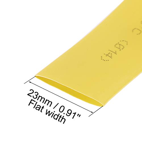 Tubo termorretráctil de 14 mm uxcell amarillo y cable retráctil plano de 3 m para cables 3