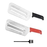 lasuroa 2pcs Hachoirs Choux, Coupe-Légumes en Acier Inoxydable avec Brosse Couteau de Cuis...