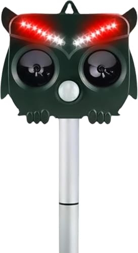 KryZaroソーラー充電式超音波動物撃退器 防水 10m 感知範囲 USB-C 双充電 6 つ撃退モード