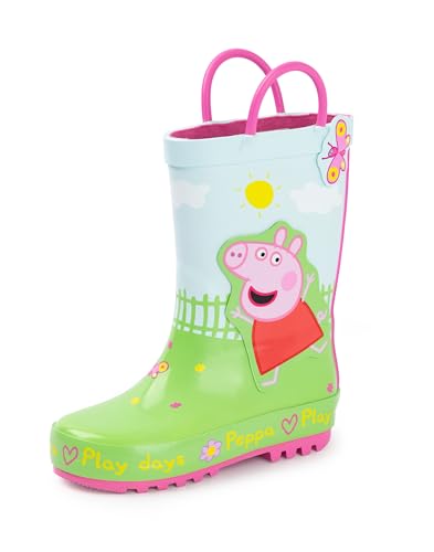 Peppa Pig Play Days Multicoloured Storm Boots with Handles | Unisex Kids Outdoor Play Rain Boots Merch