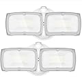LEPOWER 2 Pack LED Security Light Dusk to Dawn Outdoor Flood Light Fixture with 2 Adjustable Heads, 3000LM/28W, 5500K, IP65 Waterproof Exterior Flood Lights for Garage, Backyard (White)