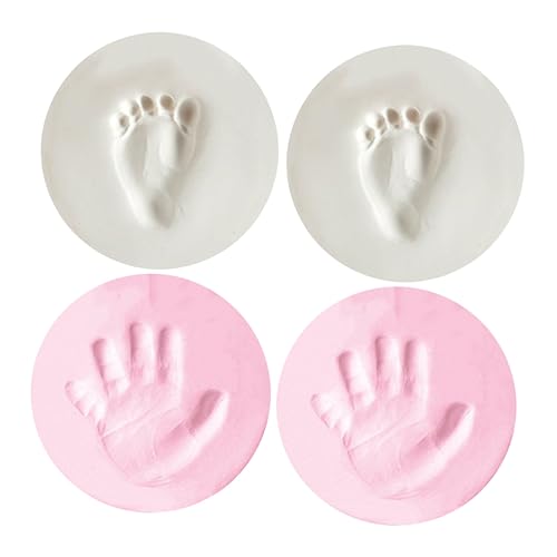 KAILIKETIY 4個手足印礼品 新生児 幼児用思い出 無毒材料使用の手形 足形スタンプキット 出産祝い 成長記録に 家族の記念品として永久保存可能