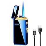 Arc Lighter, Jet Flame Torch Lighter Electronic Lighter Refillable Butane 2 in 1, USB Rechargeable L