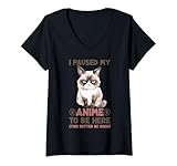 Mujer Es curioso que haya hecho una pausa en mi anime para estar aquí (más vale que sea bueno) Camiseta Cuello V