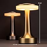 O’Bright Portable LED Table Lamp with Touch Sensor, 3-Levels Brightness, Rechargeable Battery Up to 48 Hours Usage, Night Light for Kids Nursery, Nightstand Lamp, Bedside Lamp (Gold) - Image 3
