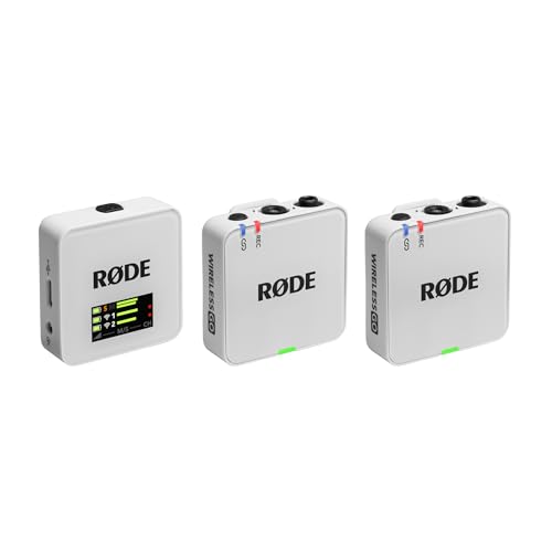 RØDE Wireless GO (Gen 3) – Compact Wireless Mic – Pristine Audio, 32-bit Float Recording, Automatic Level Control, for Phones, Cameras and Computers (White)
