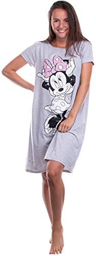 Brandsseller-Nachtshirt-Nachthemd-Freizeitshirt-Longshirt-Kurzarm-mit-Motiven-im-Stil-von-Minnie-Mouse