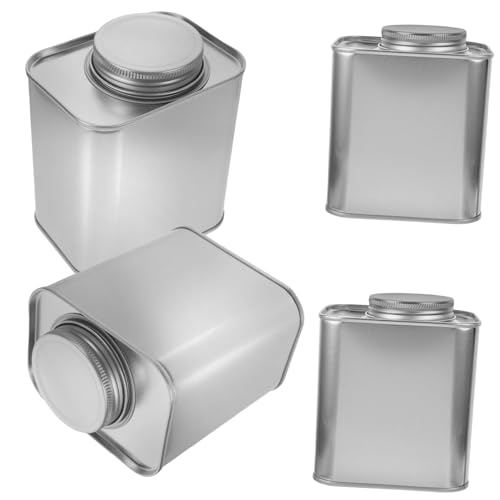 ULTECHNOVO 4Piezas Lote De Botes De Hojalata Para Almacenamiento De Café y Selladas Antihumedad Dimensiones Para Organizar Cocina