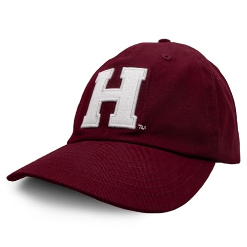 Tee Luv Harvard H Logo Hat - Harvard University Baseball Cap (Burgundy)